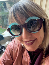 Apfel variante UNICA vinaccia e turchese occhiale del giorno