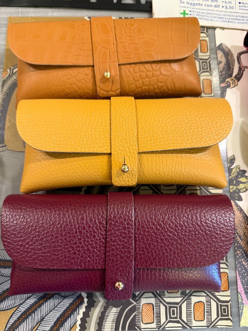 Astucci per occhiali in vera pelle