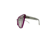 Reading glasses transparent and pink fuxia