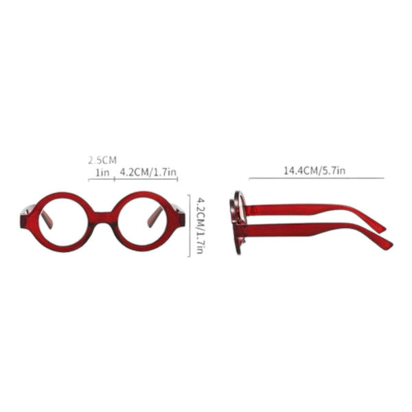 Unisex reading glasses Winston Ciliegia and pink turtle