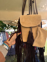 Borsa camoscio con frange